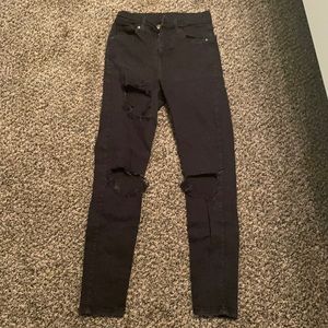 Black Ripped Topshop Jeans
